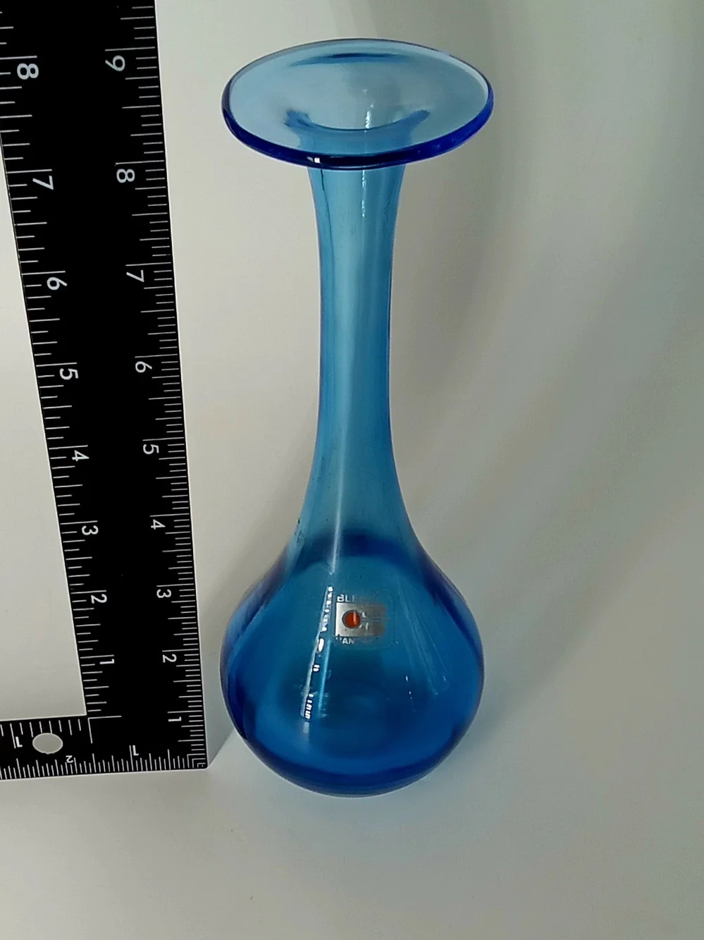 Blue Glass Blenko Vase - MCM